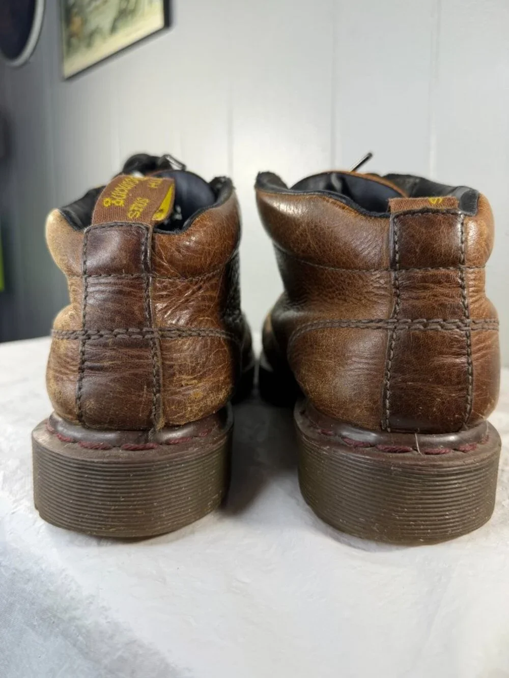 Vintage Docs Dr. Martens 8287 Brown Leather Boots Sz UK 9 US 10 Men Made England
